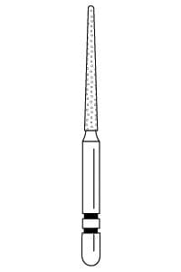 Two Striper Diamond Bur, FG, Cone, 797.11F, Fine, Red, 1.2 mm, 5/Pk, 2015049 thumbnail 13