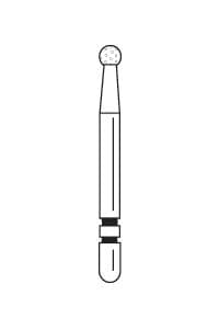 Two Striper Diamond Bur, FG, Round, L120C, 1.6 mm, Coarse, Green, Long Shank, 5/Pk, 2015055 thumbnail 15