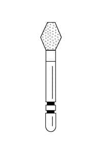 Two Striper Diamond Bur, FG, Barrel, #230, Coarse, Green, 3.4 mm Major/1.3 mm Minor Diameter, 5/Pk, 2015063 thumbnail 19