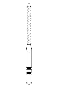 Two Striper Diamond Burs, FG, Bevel-End Cylinder, 250.11C, 1.2 mm Major/0.4 mm Minor Diameter, 11 mm Length, Coarse, Green, 5/Pk, 2015068 thumbnail 14
