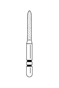 Two Striper Diamond Bur, FG, Fine, Red, Cylinder Bevel End, #248.8F, 1.1 mm Major/0.4 mm Minor Diameter, 8.0 mm Length, 5/Pkg, 2015085 thumbnail 11