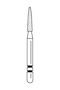Two Striper Diamond Burs, FG, Flame, 270.6.5C, 1.9 mm Major Diameter, Coarse, Green, 5/Pk, 2015137 thumbnail 13