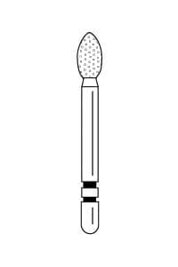 Two Striper Diamond Bur, FG, Football, #283.4, 2.5 mm, Coarse, Green, 5/Pk, 2015142 thumbnail 19