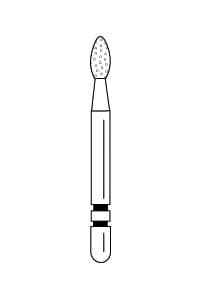 Two Striper Diamond Bur, FG, Football, #292.3C, Coarse, Green, 1.6 mm Major Diameter, 5/Pk, 2015145 thumbnail 13