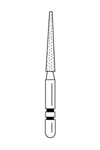 Two Striper Diamond Bur, FG, Cone, #207.10C, 1.9 mm Major Diameter, Coarse, Green, 5/Pk, 2015149 thumbnail 13
