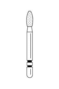 Two Striper Diamond Burs, FG, Football, 290.4F, 1.9 mm Major Diameter, Fine, Red, 5/Pk, 2015174 thumbnail 14