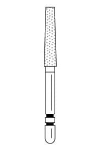 Two Striper Diamond Bur, FG, Flat-End Taper, #724.10C, 2.1 mm Major/1.5 mm Minor Diameter, Coarse, Green, 5/Pk, 2015260 thumbnail 14
