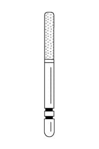 Two Striper® Diamond Bur, FG, Coarse, Green, KS Cylinder Round End, #587.8C, 1.8 mm Diameter, 8.0 mm Length, 5/Pkg, 2015304 thumbnail 12