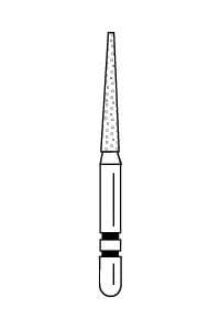 Two Striper Diamond Burs, FG, Flat-End Taper, 700.9C, 1.4 mm Major/0.6 mm Minor, Coarse, Green, 5/Pk, 2015335 thumbnail 12