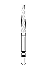 Two Striper Diamond Bur, FG, Flat-End Taper, #703.10C, 1.8 mm Major/1.1 mm Minor Diameter, 10 mm Length, Coarse, Green, 5/Pk, 2015347 thumbnail 18