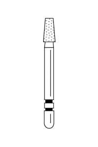 Two Striper Diamond Burs, FG, Flat-End Taper, 708.4C, 2.0 mm Major/1.3 mm Minor Diameter, 4.0 mm Length, Coarse, Green, 5/Pk, 2015351 thumbnail 13