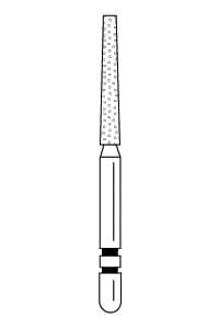 Two Striper Diamond Bur, FG, Flat-End Taper, #722.10C, 1.6 mm Major/1.0 mm Minor Diameter, 10 mm Length, Coarse, Green, 5/Pk, 2015359 thumbnail 17