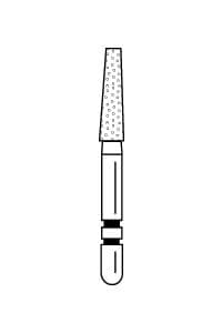 Two Striper Diamond Bur, FG, Flat-End Taper, #701.7F, 1.8 mm Major/1.1 mm Minor Diameter, 7 mm Length, Fine, Red, 5/Pk, 2015369 thumbnail 12