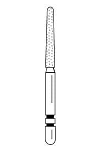 Two Striper Diamond Bur, FG, Round-End Taper, 782.10C, Coarse, Green, 1.6 mm Major/1.1 mm Minor Diameter, 10 mm Length, 5/Pk, 2015425 thumbnail 18