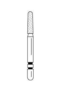 Two Striper Diamond Bur, FG, Round-End Taper, #783.6C, 1.6 mm Major/1.3 mm Minor Diameter, 6 mm Length, Coarse, Green, 5/Pk, 2015426 thumbnail 12