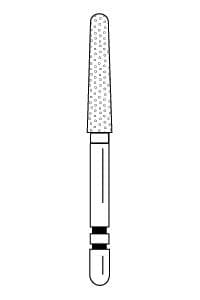 Two Striper Diamond Bur, FG, Round-End Taper, #784.10C, Coarse, Green, 2.1 mm Major/1.6 mm Minor Diameter, 5/Pk, 2015431 thumbnail 18