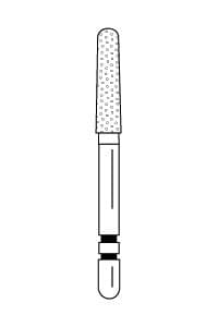Two Striper Diamond Bur, FG, Round-End Taper, #784.8F, Fine, Red, 2.0 mm Major/1.6 mm Minor Diameter, 8.0 mm Head Length, 5/Pk, 2015440 thumbnail 12