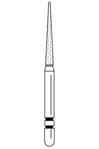 Two Striper Diamond Bur, FG, Flat-End Taper, 702.8C, 1.4 mm Major/0.9 mm Minor Diameter, 8 mm Length, Coarse, Green, 5/Pk, 2015343 thumbnail 19