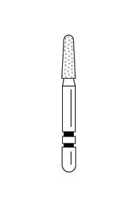 Two Striper Diamond Bur, FG, Round-End Taper, #770.5C, 1.8 mm Major Diameter, Coarse, Green, 5/Pk, 2015456 thumbnail 14