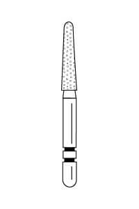 Two Striper Diamond Bur, FG, Round-End Taper, #770.8C, 1.8 mm Major Diameter, Coarse, Green, 5/Pk, 2015457 thumbnail 21