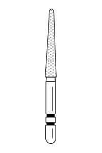 Two Striper Diamond Bur, FG, Round-End Taper, #799.11C, 1.8 mm Major/0.8 mm Minor Diameter, 11 mm Length, Coarse, Green, 5/Pk, 2015475 thumbnail 14