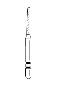 Two Striper® Diamond Bur #781.8F, Round-End Taper, Fine, Red, Friction Grip (FG), 1.2 mm Major / 0.8 mm Minor Diameter, 8.0 mm Length, 5/Pkg, 2015498 thumbnail 12
