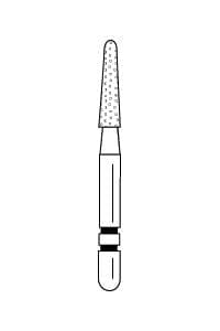Two Striper Diamond Burs, FG, Round-End Taper, 799.6.5F, 1.5 mm Major/0.8 mm Minor Diameter, 6.5 mm Length, Fine, Red, 5/Pk, 2015503 thumbnail 13