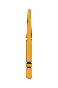 Two Striper Gold-Plated Diamond Bur, FG, Curettage, 252.SB, 1.4 mm Major/0.4 mm Minor Diameter, 8 mm Length, Medium, Blue, 5/Pk, 2015605 thumbnail 14