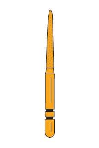 Two Striper Gold-Plated Diamond Bur, FG, Curettage, 252.SC, 1.8 mm Major/0.4 mm Minor Diameter, 10 mm Length, Medium Grit, Blue, 5/Pk, 2015607 thumbnail 18