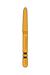 Two Striper Gold-Plated Diamond Burs, FG, Curettage, 254.SB, 1.8 mm Major/0.4 mm Minor Diameter, 8 mm Length, Medium, Blue, 5/Pk, 2015617 thumbnail 14