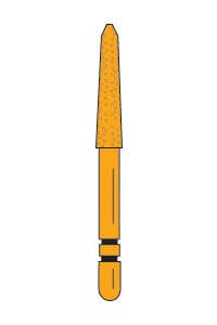 Two Striper Gold-Plated Diamond Bur, FG, Curettage, 254.SC, 2.2 mm Major/0.4 mm Minor Diameter, 10 mm Length, Medium, Blue, 5/Pk, 2015619 thumbnail 14
