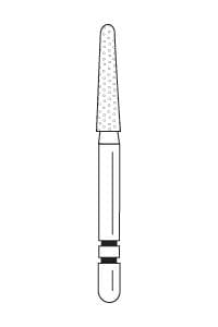 Two Striper Diamond Burs, FG, Round-End Taper, L770.8C, 1.8 mm Major/1.3 mm Minor Diameter, 8 mm Length, Coarse, Green, Long Shank, 5/Pk, 2015650 thumbnail 12