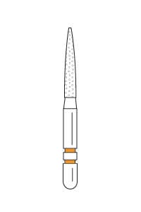 Two Striper TSZtech Diamond Bur, Friction Grip, Flame, 260.8ZF, 0.3 mm Minor / 1.3 mm Major, 8 mm Abrasive Length, 5/Pk, 2015660 thumbnail 15