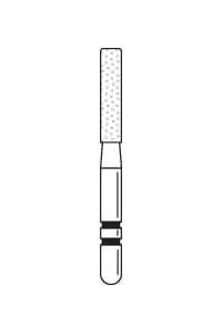 Two Striper Diamond Bur, FG Friction Grip, Coarse, Green, Flat-End Cylinder, #516.7C, 1.6 mm Diameter, 7.0 mm Length, 5/Pkg, 2015985 thumbnail 11