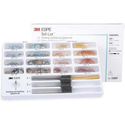 3M Sof-Lex Finishing and Polishing System Kit, 240 Pop-On Discs, 240 XT Discs, 45 Strips, 1 RA Mandrel, 2385P thumbnail 15