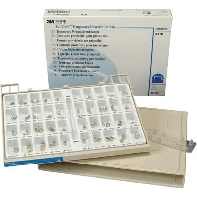 3M Iso-Form Temporary Molar Crowns, Tin-Silver Alloy, Assorted Kit, 64 Crowns, MC-64 thumbnail 11