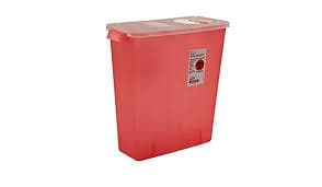 SharpStar Multi-Purpose Sharps Container with Hinged Rotor Lid, 3 Gallon, Transparent Red, 13.75"H x 6"D x 13.75"W, 8527R thumbnail 12