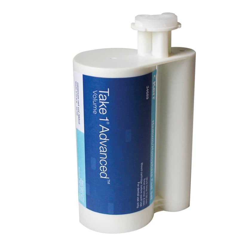 Take 1 Advanced VPS Impression Material, Medium/Monophase Body, Regular Set, Light Blue, 380 ml Hard Cartridges, 2/Pkg, 34688 thumbnail 11