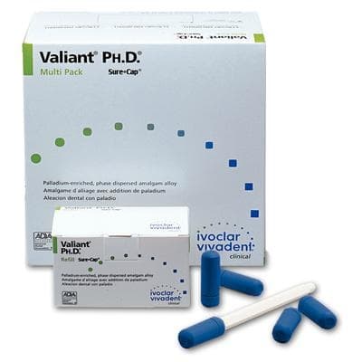 Valiant Ph.D. Sure-Cap Amalgam Alloy Capsules, 3 Spill (800 mg), Regular Set, Blue, 50/Box, NA6050430 thumbnail 9