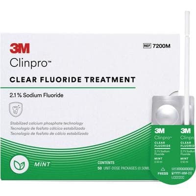 Solventum (3M) Clinpro Clear Fluoride Treatment, 2.1% Sodium Fluoride, Mint Flavor, 0.5 mL Unit Dose, 50/Pk, 7200M thumbnail 16