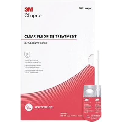 3M Clinpro Clear Fluoride Treatment, Watermelon Flavor, 2.1% Sodium Fluoride, 0.5 mL Unit Dose, 100/Pk, 7210W thumbnail 14
