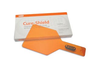 Cure-Shield Handheld Visible Light Shield, Orange, 5" Square with 5" Handle, 3/Pk, 9006166 thumbnail 16