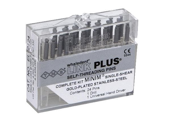 TMS Link Plus Self-Threading Parapulpal Pins, Gold-Plated Stainless Steel, Minim Double Shear, 0.021", Silver, 2-in-1 Bulk Kit, 50/Pk, L732 thumbnail 20