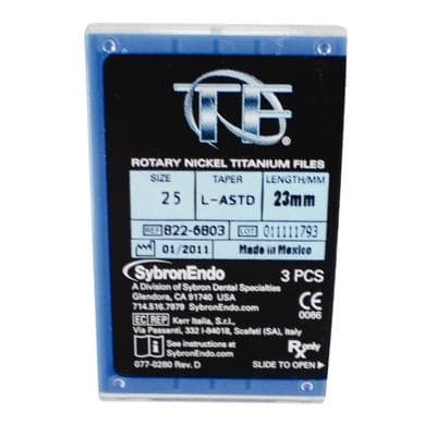 Kerr TF Twisted Files Rotary NiTi Endodontic File, .25 Tip, .04 Taper, 23mm, 3/Pack, 822-4253 thumbnail 11
