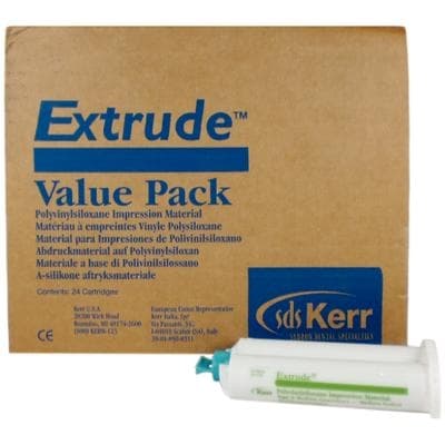 Extrude VPS Impression Material, Medium Body, Green, 50 mL Cartridge Value Pack, 24/Pk, 29035 thumbnail 12