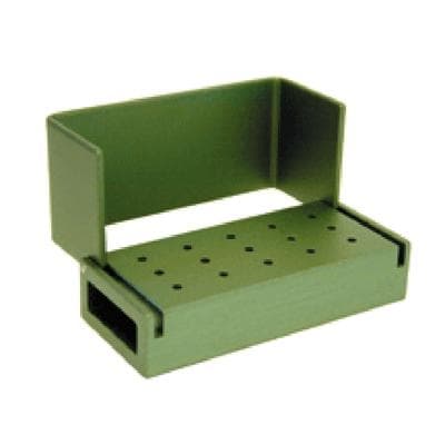 Kerr AXIS Aluminum Bur Block, 15 RA Holes, Green, Swivel Cover, Autoclavable, AB310-1T thumbnail 6