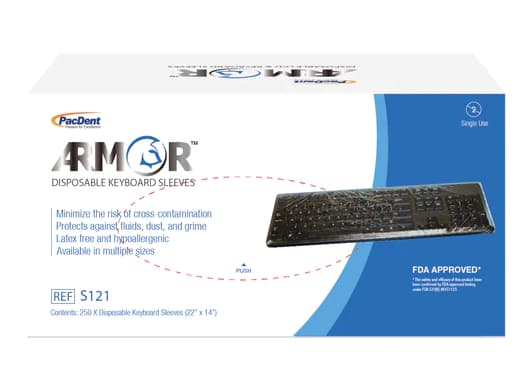 Armor Disposable Keyboard Sleeves, 22" x 14", Clear, 250/Box, S121 thumbnail 15