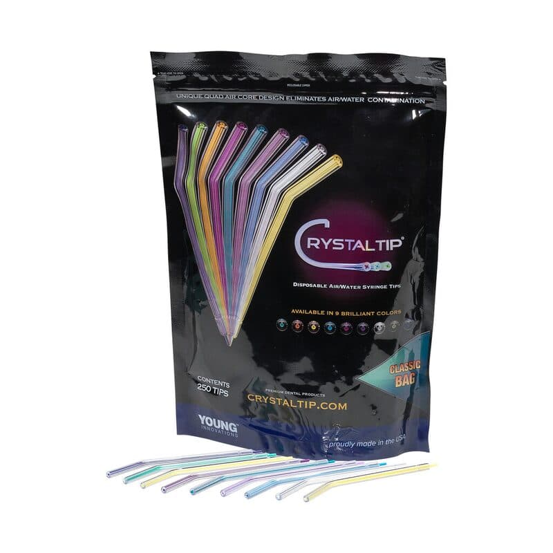 Crystal Tip Disposable Air/Water Syringe Tips, Rainbow Assorted, 250/Bag, CT1200 thumbnail 15