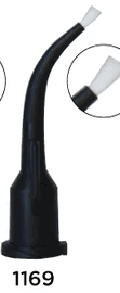 Pac-Dent iFlo EZVisc Curved Delivery Tips with Adjustable Brush, Black, 22 Gauge, 100/Pk, 1169 thumbnail 16