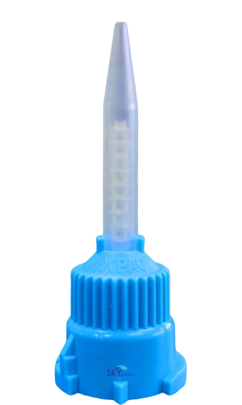 Defend T-Style Mixing Tips, Temporary Crown & Bridge Material, 1:1 Ratio, Light Blue, 25/Pk, VP-8111T thumbnail 7